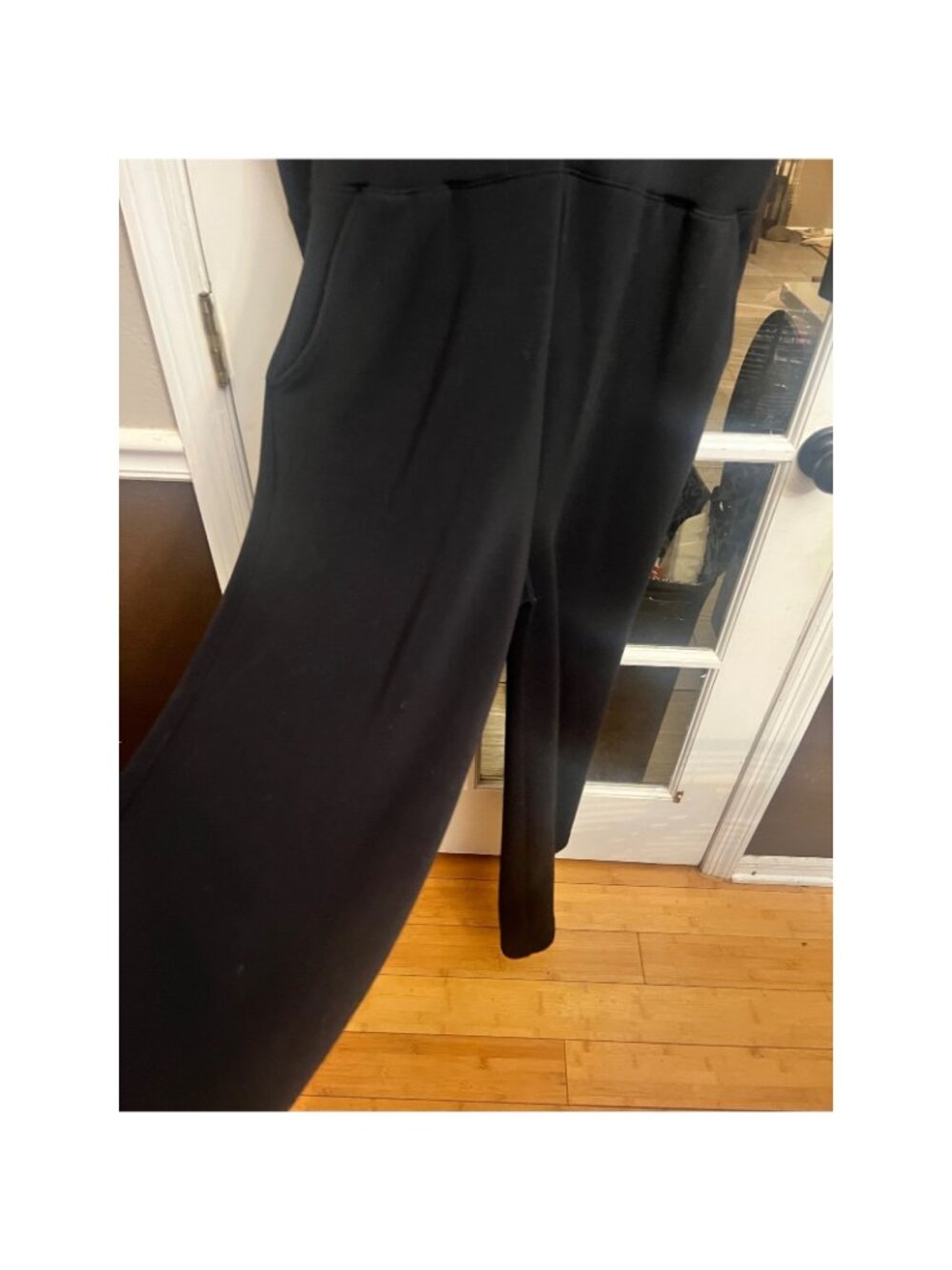 SPANX AIRESSENTIALS Black Full Zip Mock Neck Jumpsuit Women's 1X 1XT. E - Picture 6 of 9